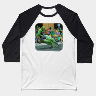 Lizard Wrestling Tournament Match Realistic Art Baseball T-Shirt